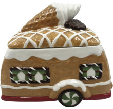 Boîte à biscuits en forme de caravane en pain d''épices