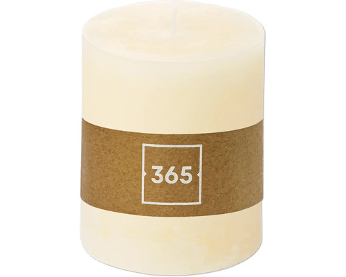 Bougie pilier décorative avec banderole