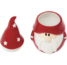 Bougeoirs décoratifs en forme de Père Noël et de gnome