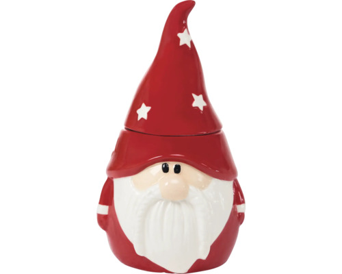 Boîte à biscuits décorative en forme de gnome de Noël