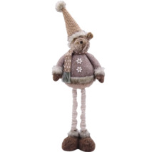 Figurine décorative d''élan avec bonnet et écharpe comme décoration de Noël