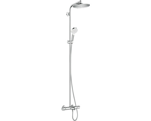 Colonne de douche avec thermostat de baignoire hansgrohe Crometta S chrome brillant 27320000