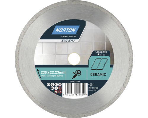 Norton Saint-Gobain Expert Trennscheibe 230 x 22,23 Millimeter für Keramik