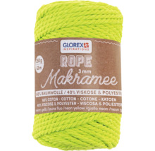 Fil macramé, 3 mm, jaune néon