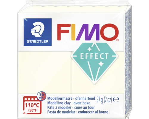 Pâte à modeler FIMO Effect blanc fluorescent 57 g Pâte à modeler Fimo Effect, cuite au four, 57 grammes