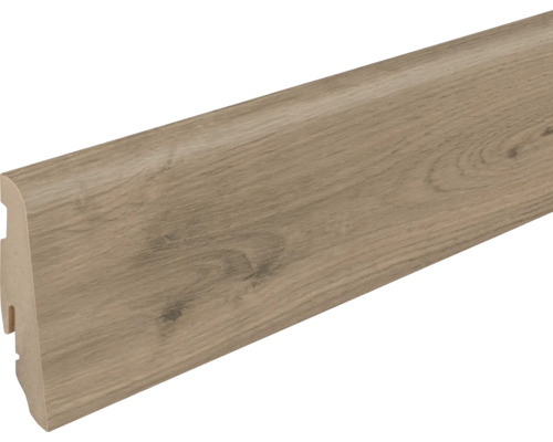 Sockelleiste FU060L1 Eiche Braun FOEI65X foliert 2400 x 58 x 19 mm Sockelleiste mit Holzstruktur