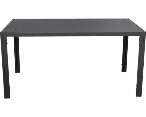 Rechteckiger Gartentisch mit Metallgestell und Tischplatte