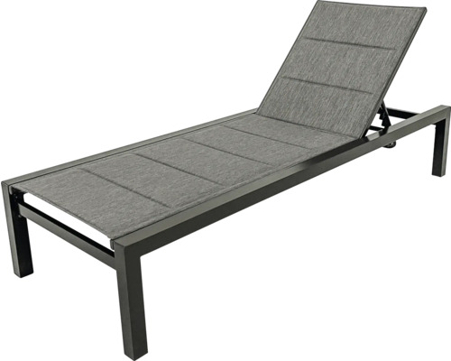 Chaise longue de jardin Garden Place Eve 70 x 190 x 35 cm gris