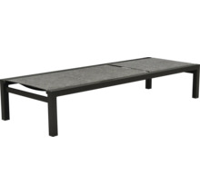 Sonnenliege GARDEN PLACE Eve 190 x 70 x 35 cm grau mit Liegefläche aus robustem Textilgewebe, stabiles Aluminiumgestell, Rückenlehne verstellbar
