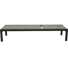 Sonnenliege GARDEN PLACE Eve 190 x 70 x 35 cm grau mit Liegefläche aus robustem Textilgewebe, stabiles Aluminiumgestell, Rückenlehne verstellbar