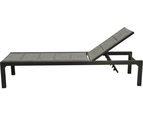 Verstellbare Gartenliege aus Metall mit Textilbespannung