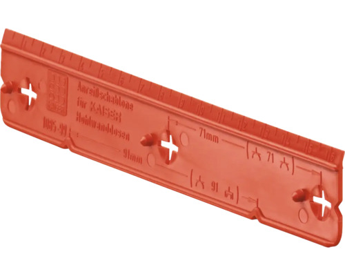 Gabarits pour boîte de parois creuses Kaiser 1085-99 100 pièces Gabarit de traçage pour boîtes creuses avec indications de dimensions