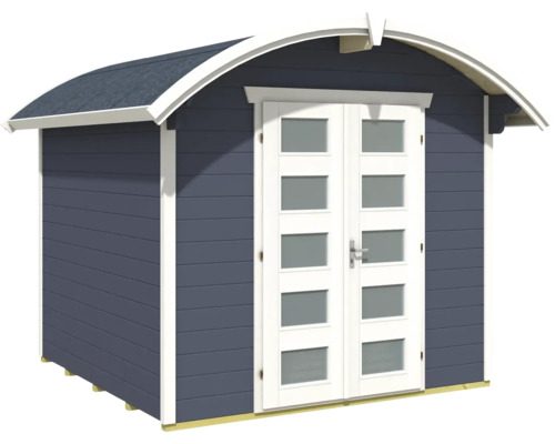 Abri de jardin avec double porte et toit arrondi