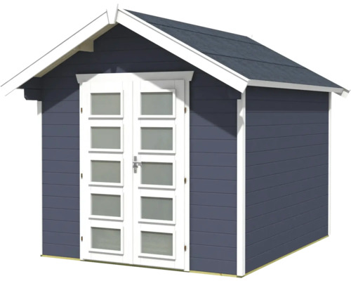 Abri de jardin avec porte double et fenêtres