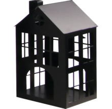 Windlicht in Hausform aus Metall