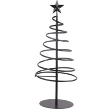 Sapin décoratif spiralé en métal avec étoile
