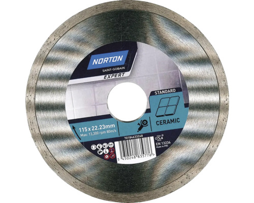 Disque diamanté à tronçonner Norton Expert Ceramic 115x22,23 mm