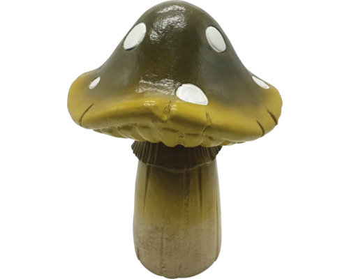 Dekorativer Gartenpilz mit weißen Punkten