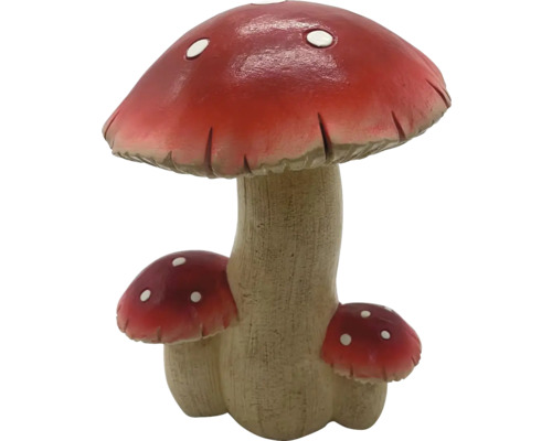 Dekofigur Pilz Lafiora 26 x 23,5 x 37 cm rot