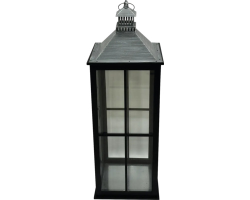 Dekorative Laterne mit Glaseinsätzen und einem Dach im Pagodenstil.