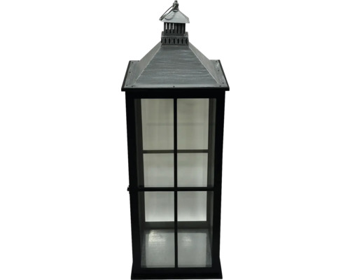 Laterne mit Glasscheiben und Metallrahmen