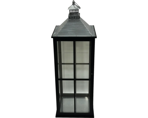 Dekorative schwarze Laterne mit Glasfenstern
