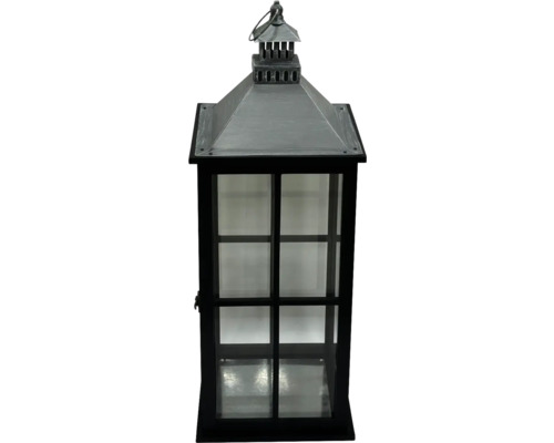 Lanterne décorative en métal et verre