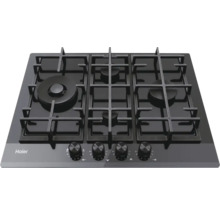 Table de cuisson à gaz Haier avec quatre brûleurs et commandes
