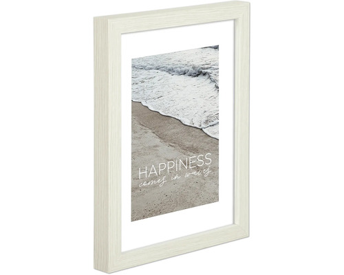 Cadre photo avec passe-partout et motif de vagues