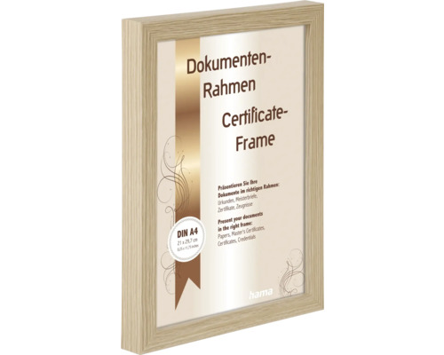 Cadre pour documents A4 aspect bois