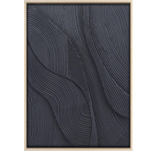 Tableau mural décoratif avec motif abstrait ondulé dans un cadre