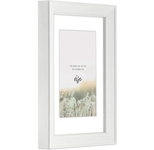 Cadre photo bois Rise blanc 30x40 cm