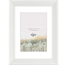 Cadre photo bois Rise blanc 30x40 cm