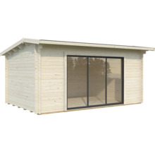 Gartenhaus Palmako Ines 13,7 m² Schiebetür Sicherheitsglas inkl. Fußboden 524 x 379 cm tauchgrundiert