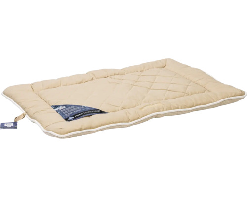 Beige Hundematte mit gestepptem Muster