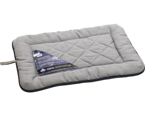 Graues Hundebett mit gestepptem Muster