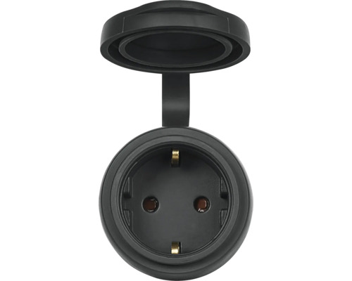 Prise de courant avec couvercle à charnière