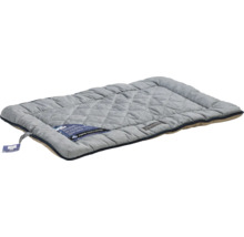 Tapis pour chien rectangulaire gris avec surface matelassée