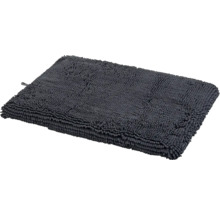 Tapis de bain gris avec structure bouclée