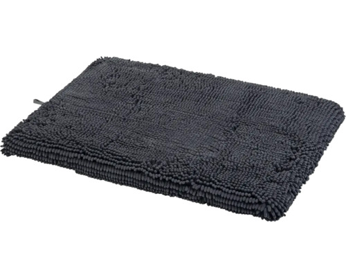 Tapis de bain gris avec structure bouclée