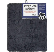 Coussin pour chien gris en microfibre