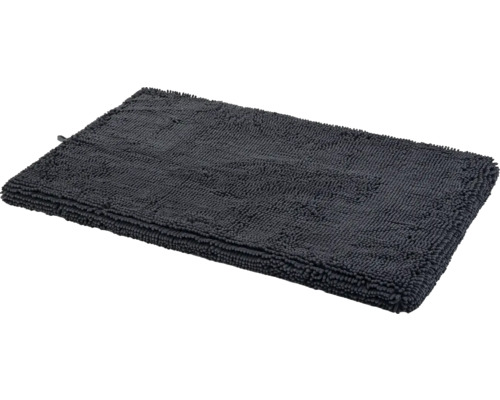 Tapis de bain gris avec structure à picots
