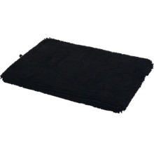 Tapis de bain noir en textile