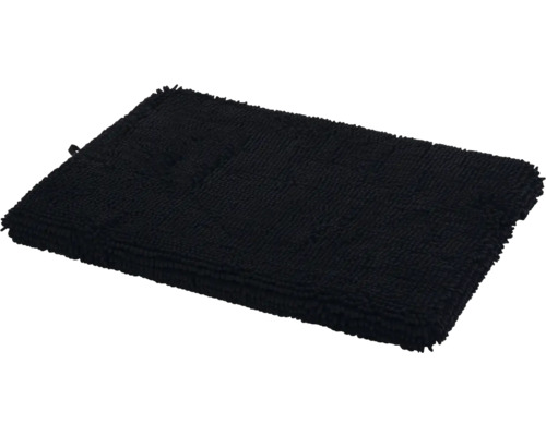 Tapis de bain noir en textile