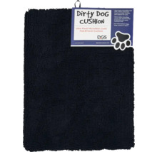Coussin noir en microfibre pour chiens, pour cages et voyages