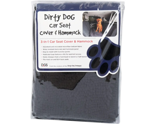 Tapis anti-salissures Dirty Dog couverture de voiture 136 x 148 cm gris microfibres, microfibres Housse de siège auto et hamac Dirty Dog dans son emballage