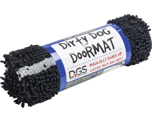 Gerollte Schmutzfangmatte für Hunde, saugfähig
