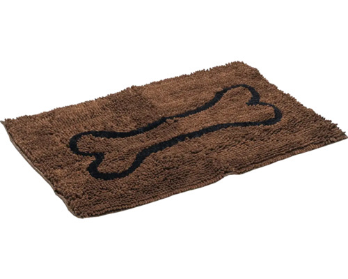 Tapis anti-salissures Dirty Dog tapis de porte os 78 x 51 cm marron microfibres, microfibres Tapis de propreté avec motif d''os