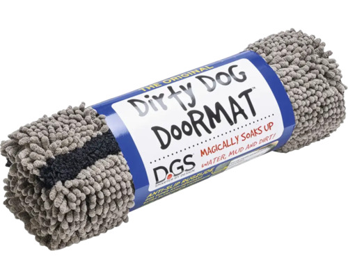 Graue Hunde Fußmatte für Schmutz