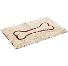 Tapis rectangulaire anti-salissures avec motif d''os pour chiens